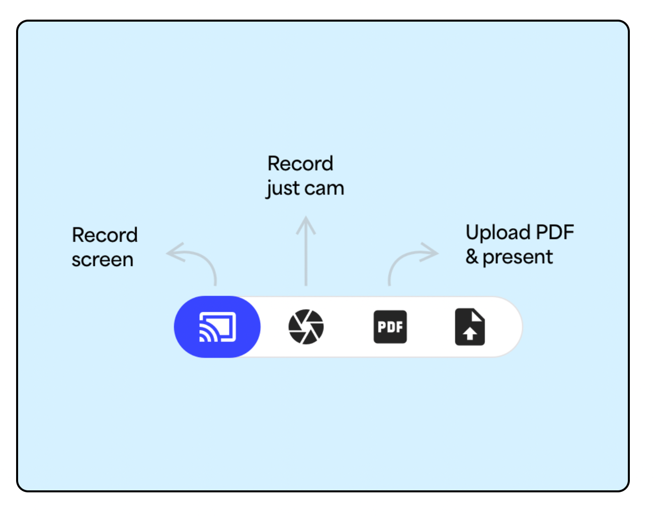 A screenshot of a record screen with a record button.